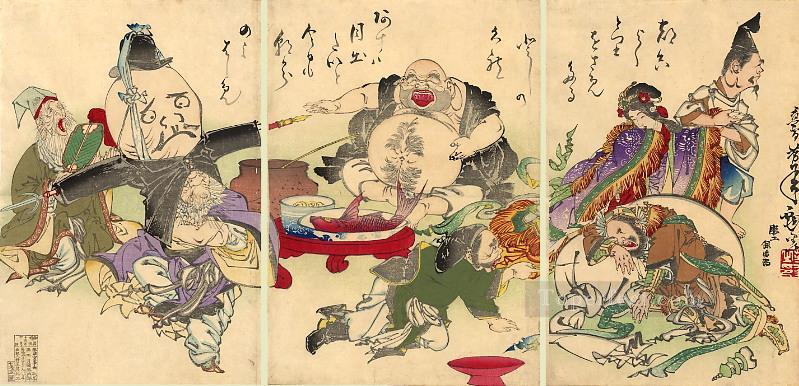 the seven lucky gods Tsukioka Yoshitoshi Oil Paintings